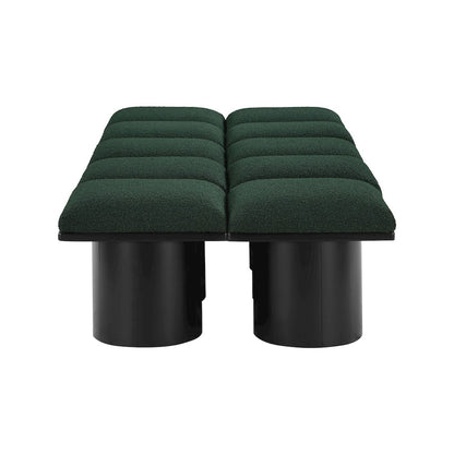 Pavilion Green Boucle Fabric Bench