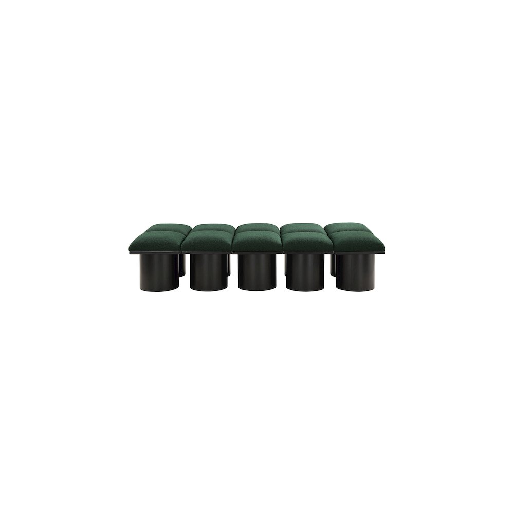 Pavilion Green Boucle Fabric Bench