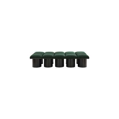 Pavilion Green Boucle Fabric Bench