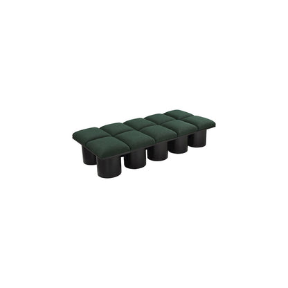 Pavilion Green Boucle Fabric Bench