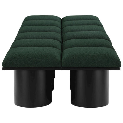 Pavilion Green Boucle Fabric Bench