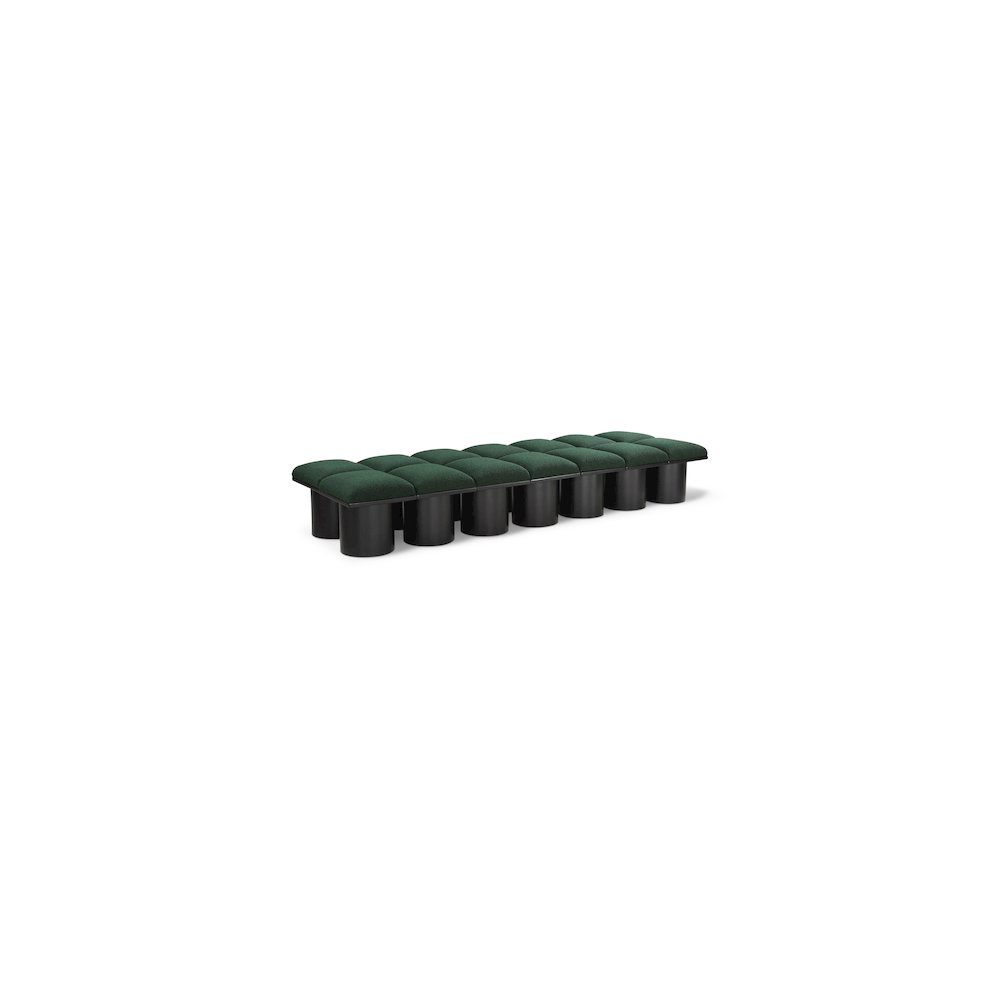 Pavilion Green Boucle Fabric Bench