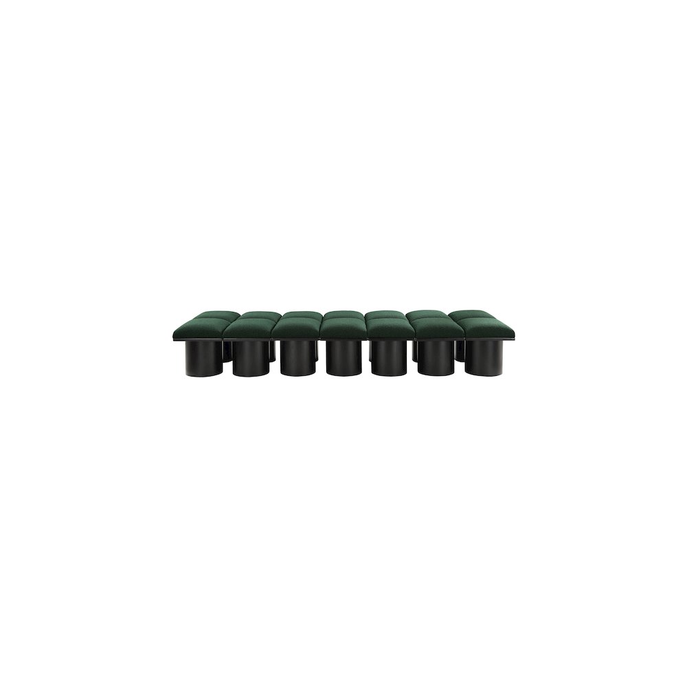 Pavilion Green Boucle Fabric Bench