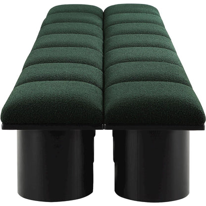 Pavilion Green Boucle Fabric Bench