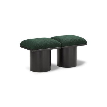 Pavilion Green Boucle Fabric Bench