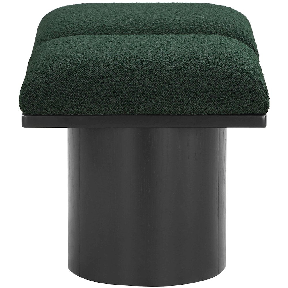 Pavilion Green Boucle Fabric Bench