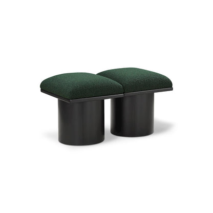 Pavilion Green Boucle Fabric Bench