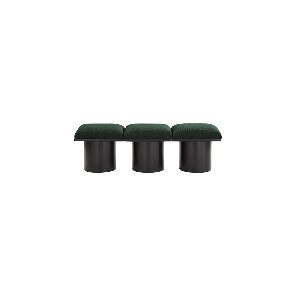 Pavilion Green Boucle Fabric Bench
