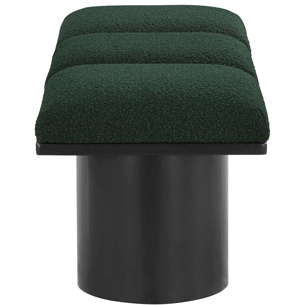 Pavilion Green Boucle Fabric Bench