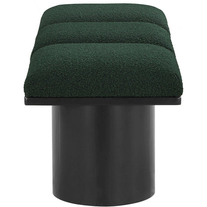 Pavilion Green Boucle Fabric Bench
