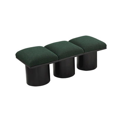 Pavilion Green Boucle Fabric Bench