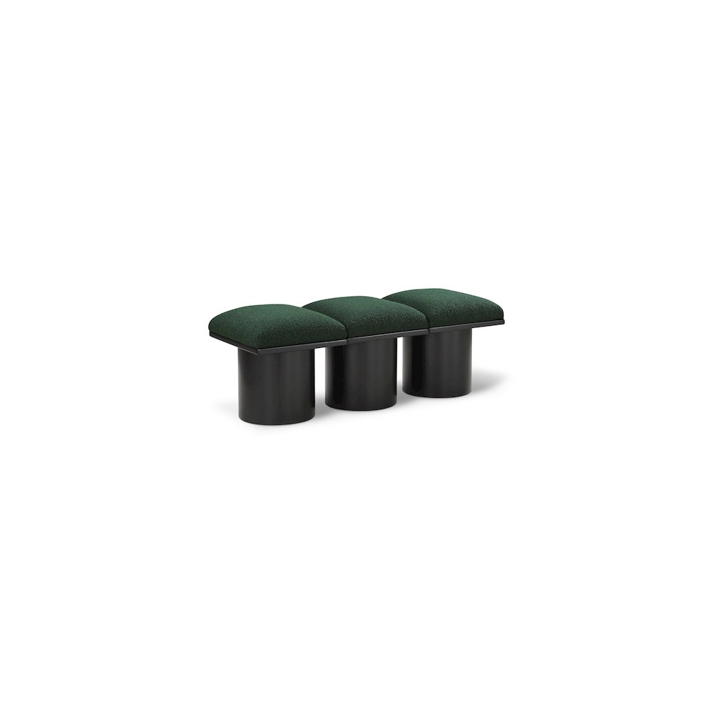 Pavilion Green Boucle Fabric Bench