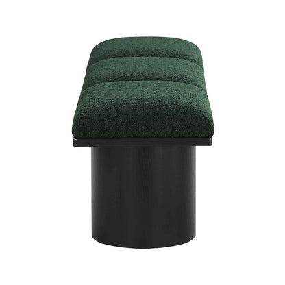 Pavilion Green Boucle Fabric Bench