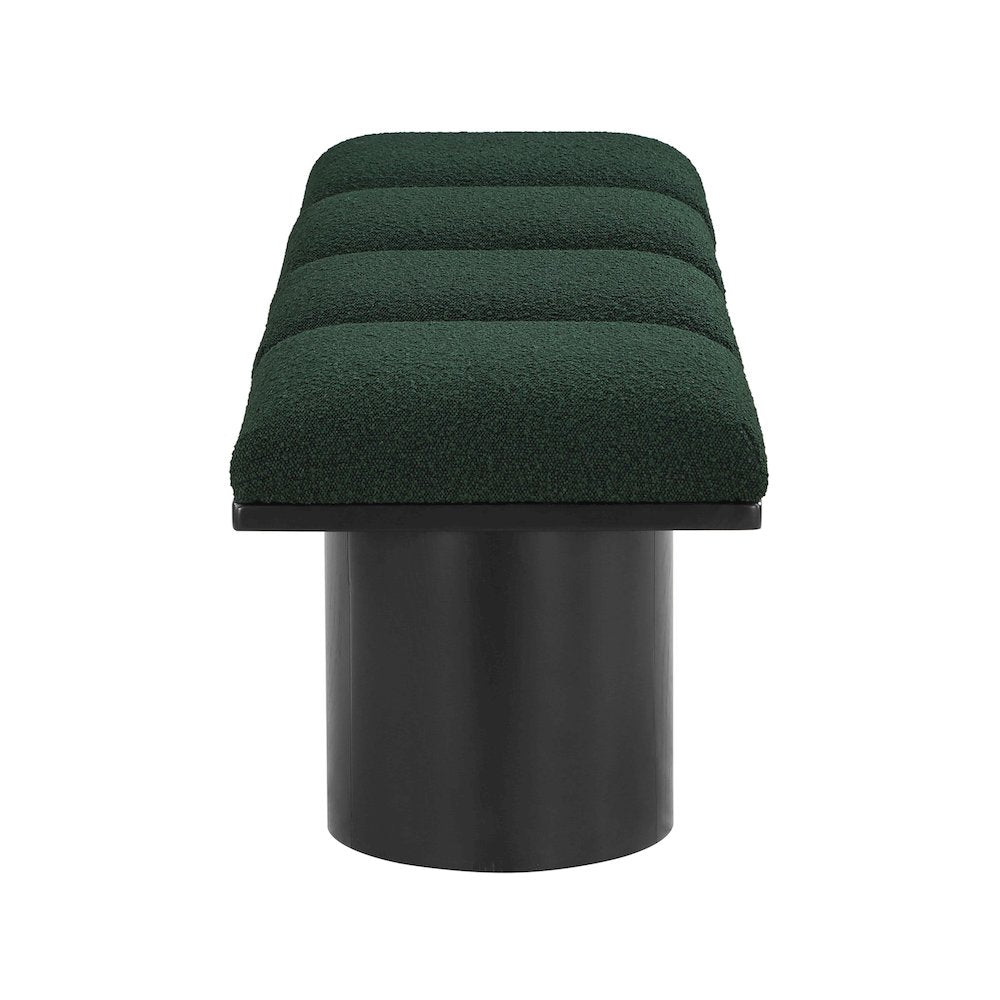Pavilion Green Boucle Fabric Bench