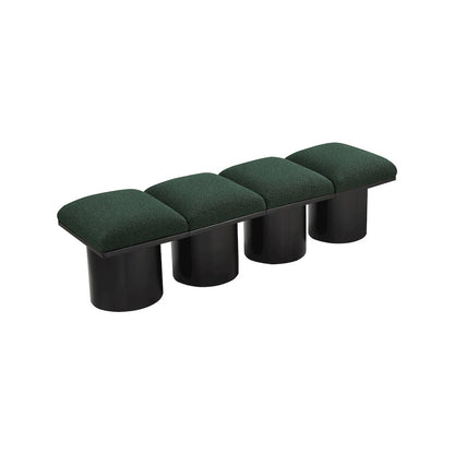 Pavilion Green Boucle Fabric Bench