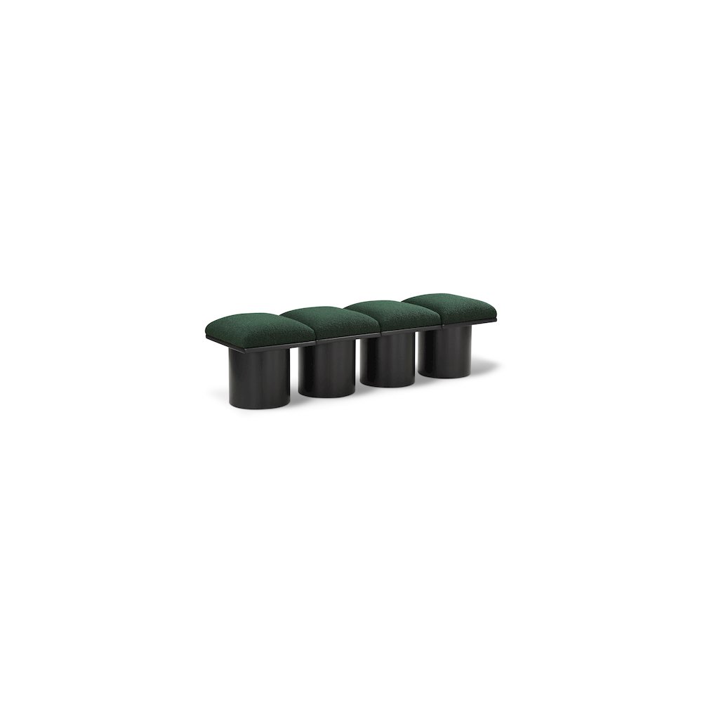 Pavilion Green Boucle Fabric Bench