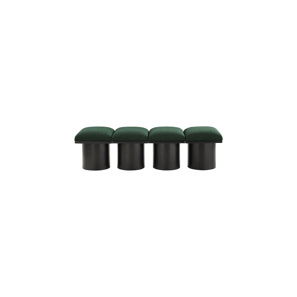 Pavilion Green Boucle Fabric Bench