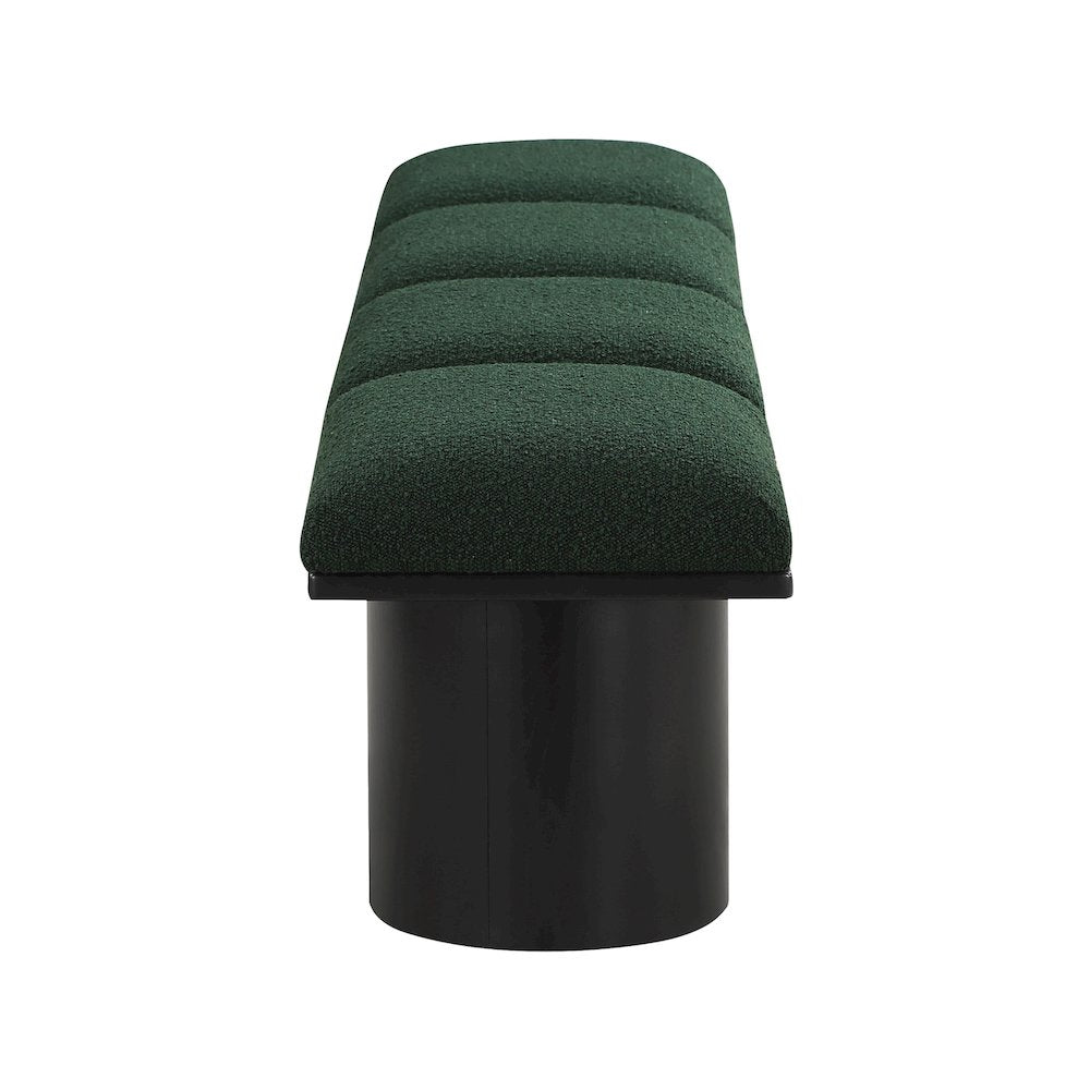 Pavilion Green Boucle Fabric Bench