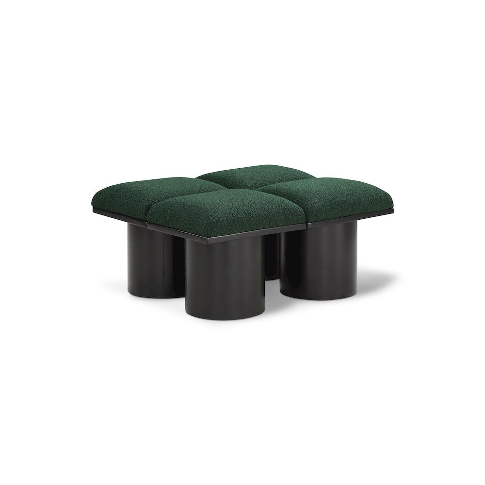 Pavilion Green Boucle Fabric Bench