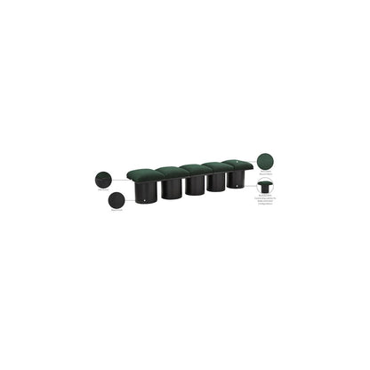 Pavilion Green Boucle Fabric Bench