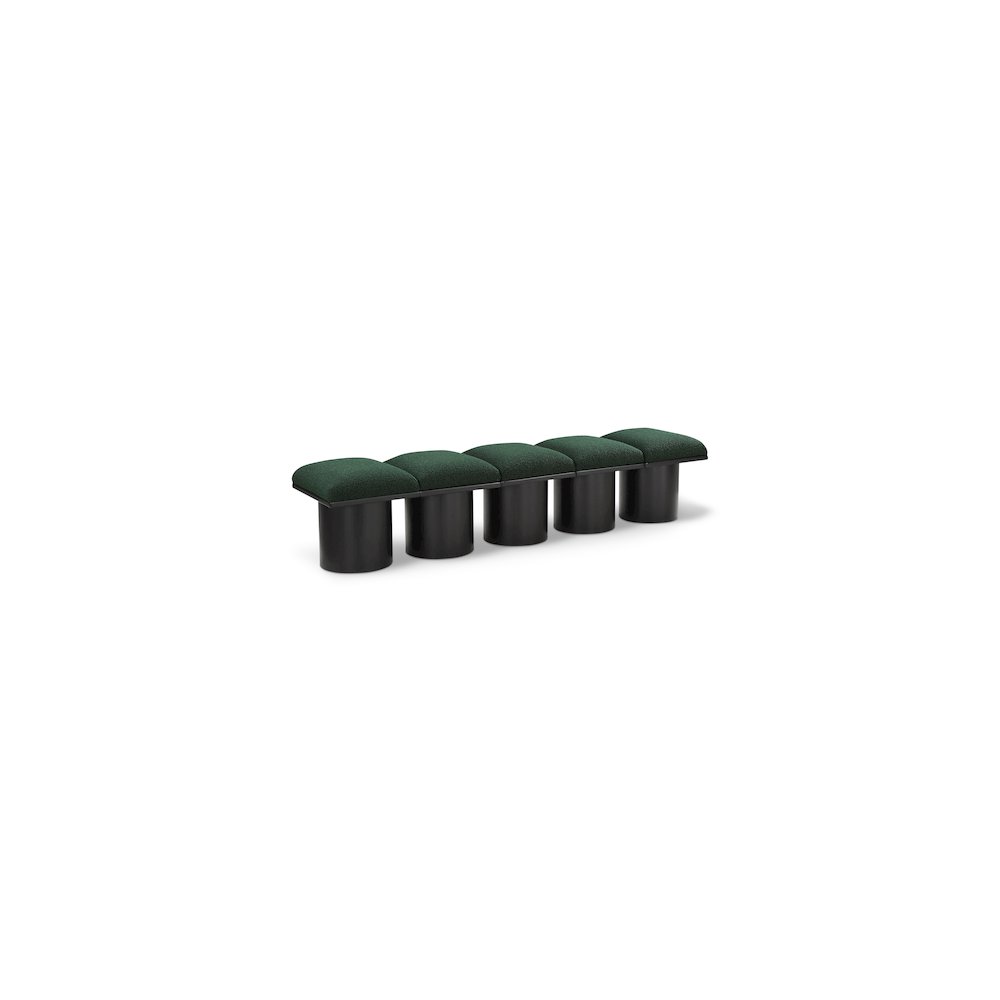 Pavilion Green Boucle Fabric Bench