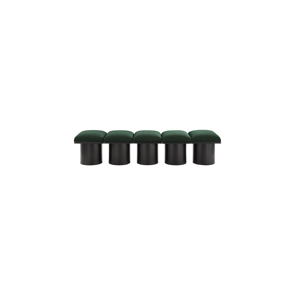 Pavilion Green Boucle Fabric Bench