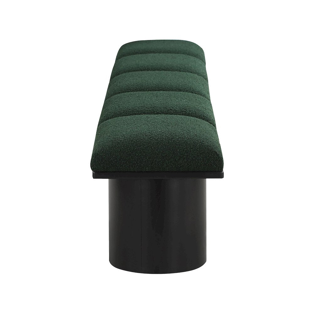 Pavilion Green Boucle Fabric Bench