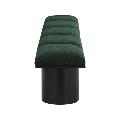 Pavilion Green Boucle Fabric Bench