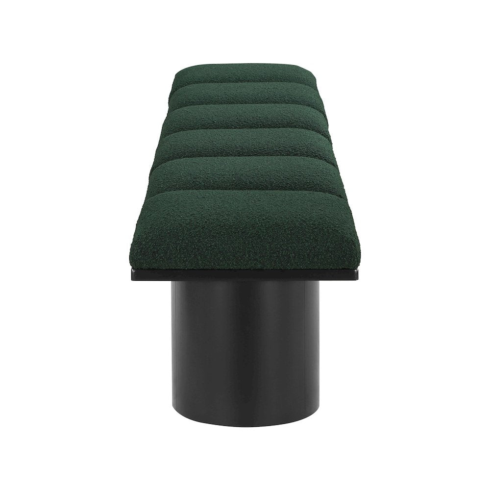 Pavilion Green Boucle Fabric Bench