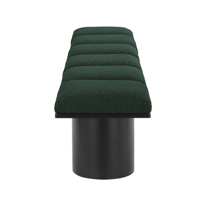 Pavilion Green Boucle Fabric Bench