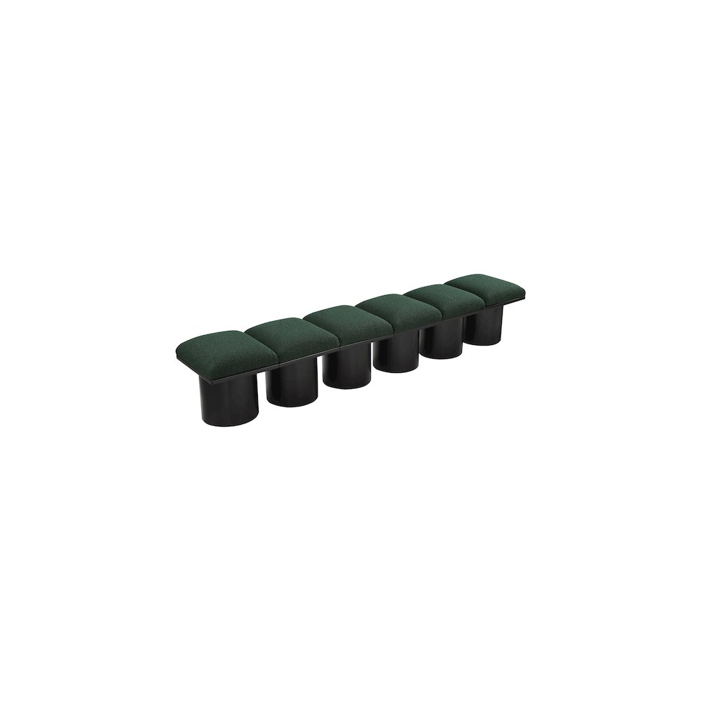 Pavilion Green Boucle Fabric Bench