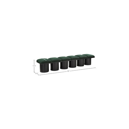 Pavilion Green Boucle Fabric Bench