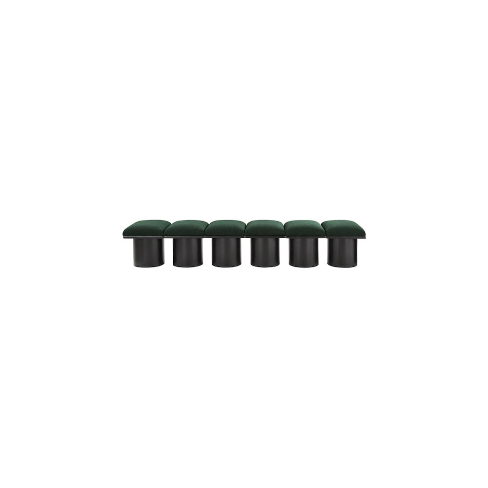 Pavilion Green Boucle Fabric Bench