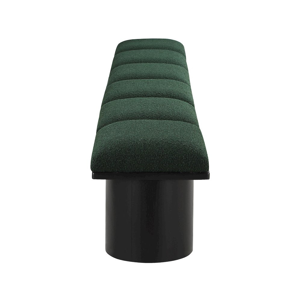 Pavilion Green Boucle Fabric Bench