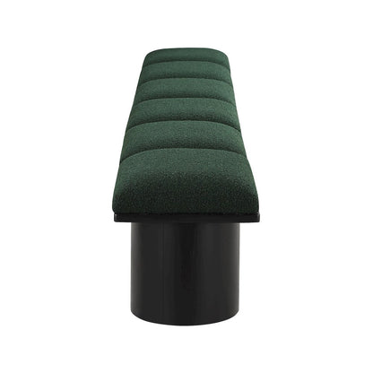 Pavilion Green Boucle Fabric Bench