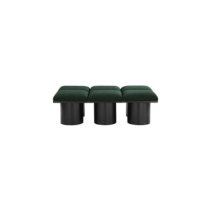 Pavilion Green Boucle Fabric Bench