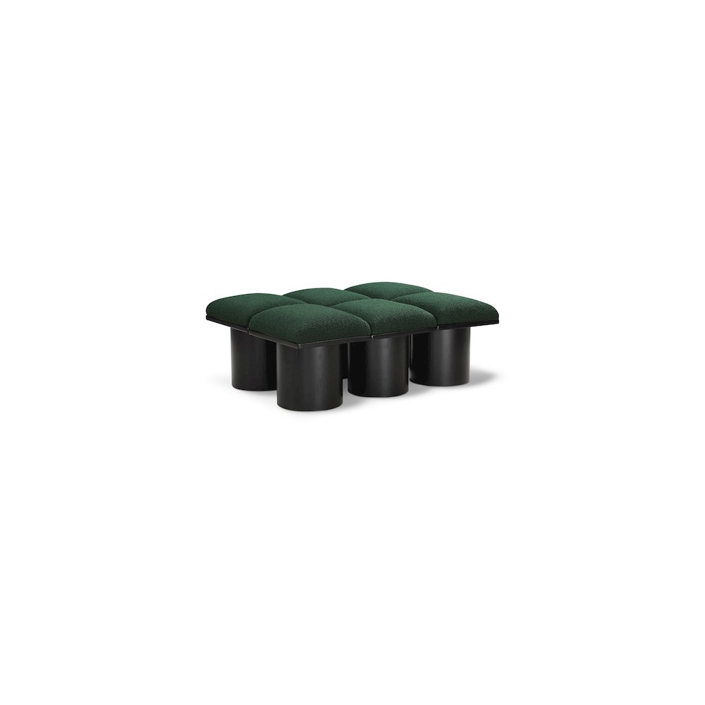 Pavilion Green Boucle Fabric Bench