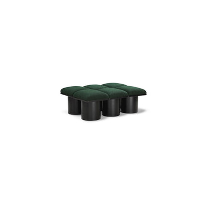 Pavilion Green Boucle Fabric Bench