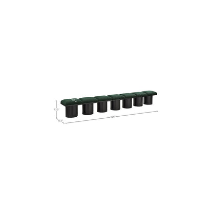 Pavilion Green Boucle Fabric Bench