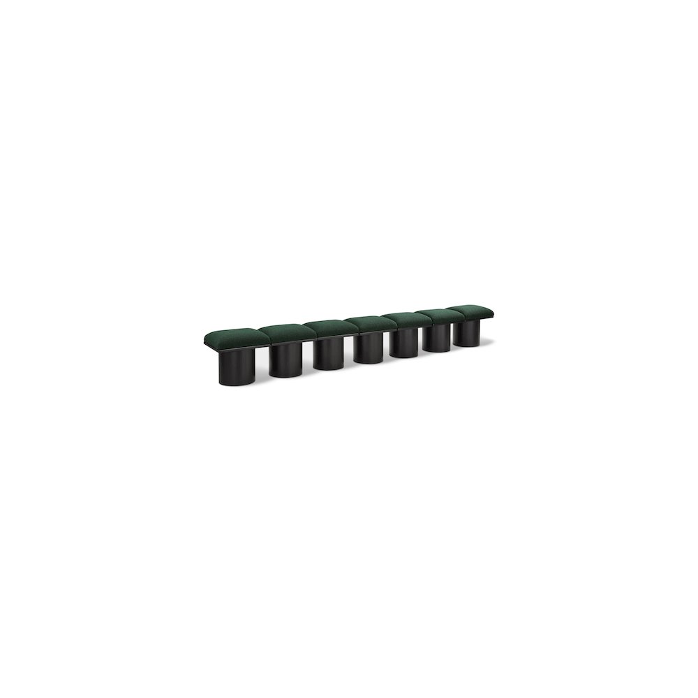 Pavilion Green Boucle Fabric Bench