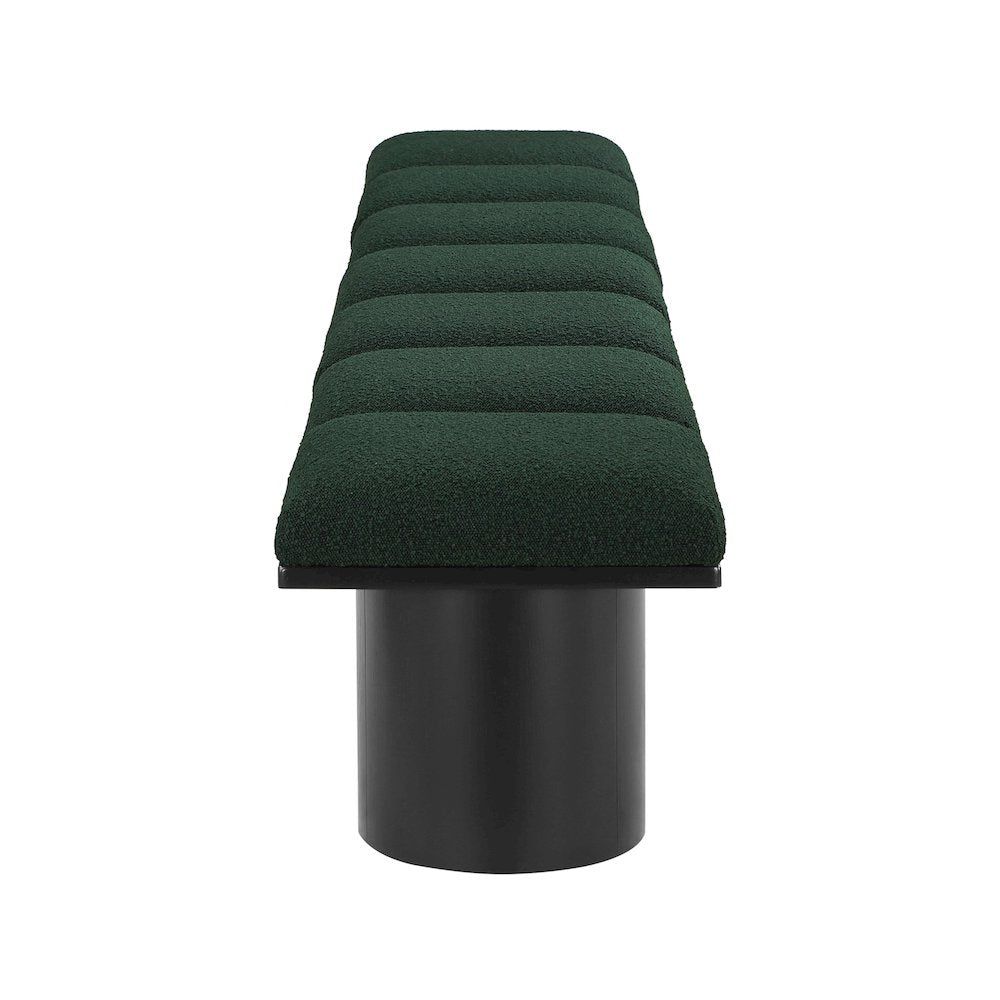 Pavilion Green Boucle Fabric Bench