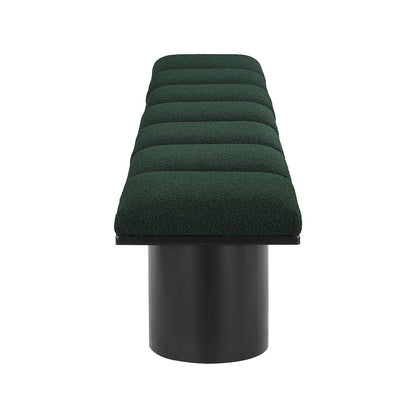 Pavilion Green Boucle Fabric Bench