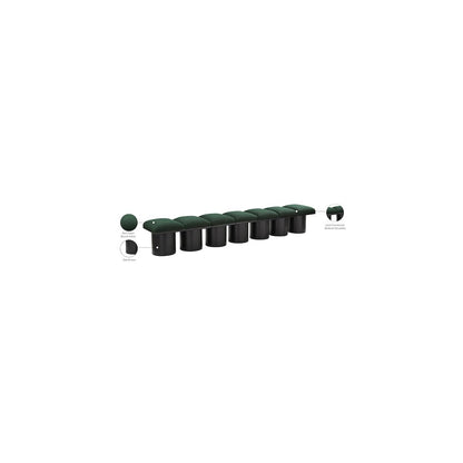 Pavilion Green Boucle Fabric Bench