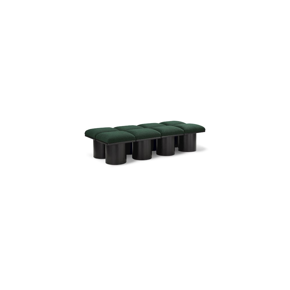 Pavilion Green Boucle Fabric Bench