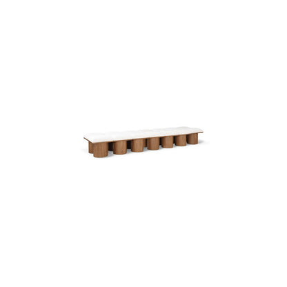 Pavilion Cream Boucle Fabric Bench