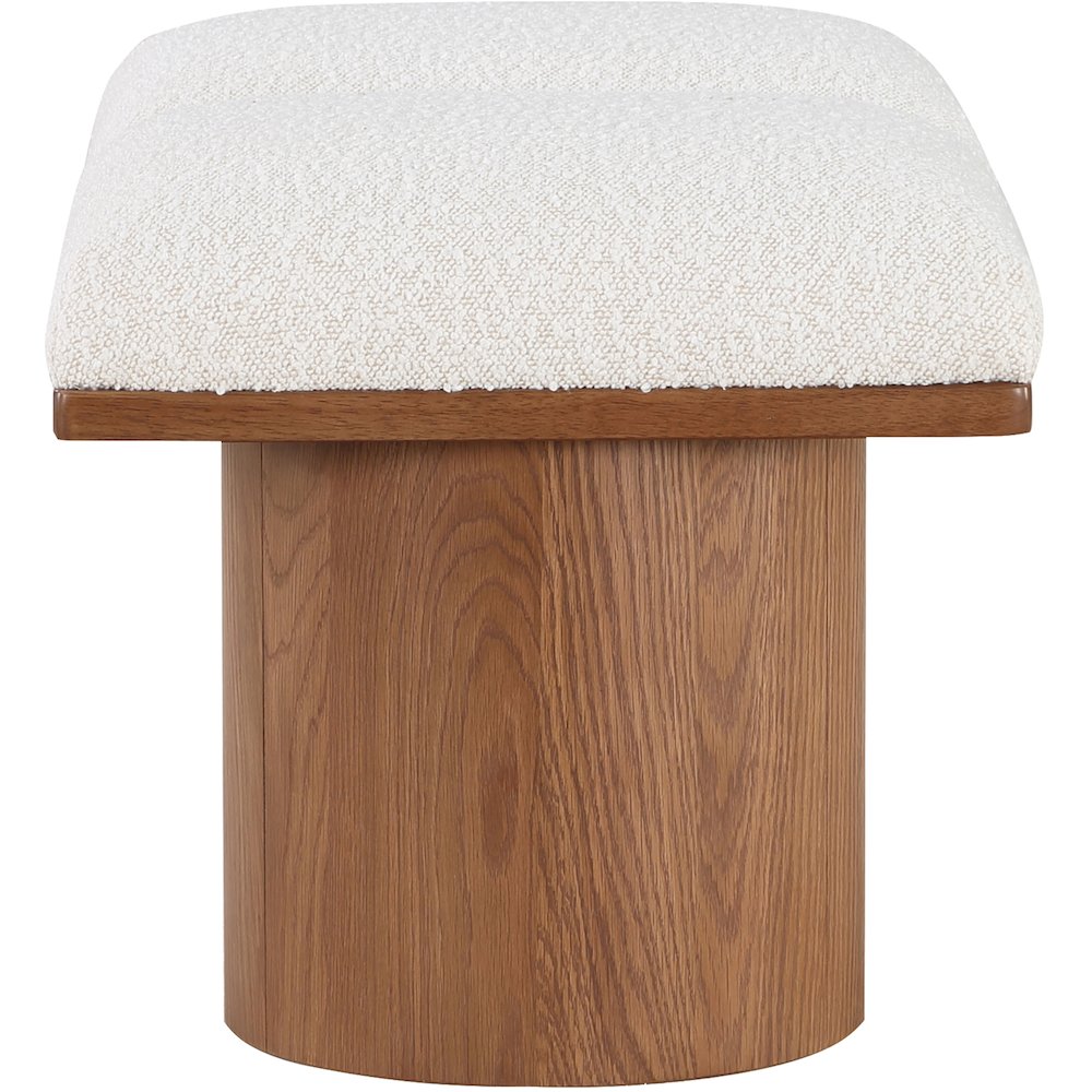 Pavilion Cream Boucle Fabric Bench