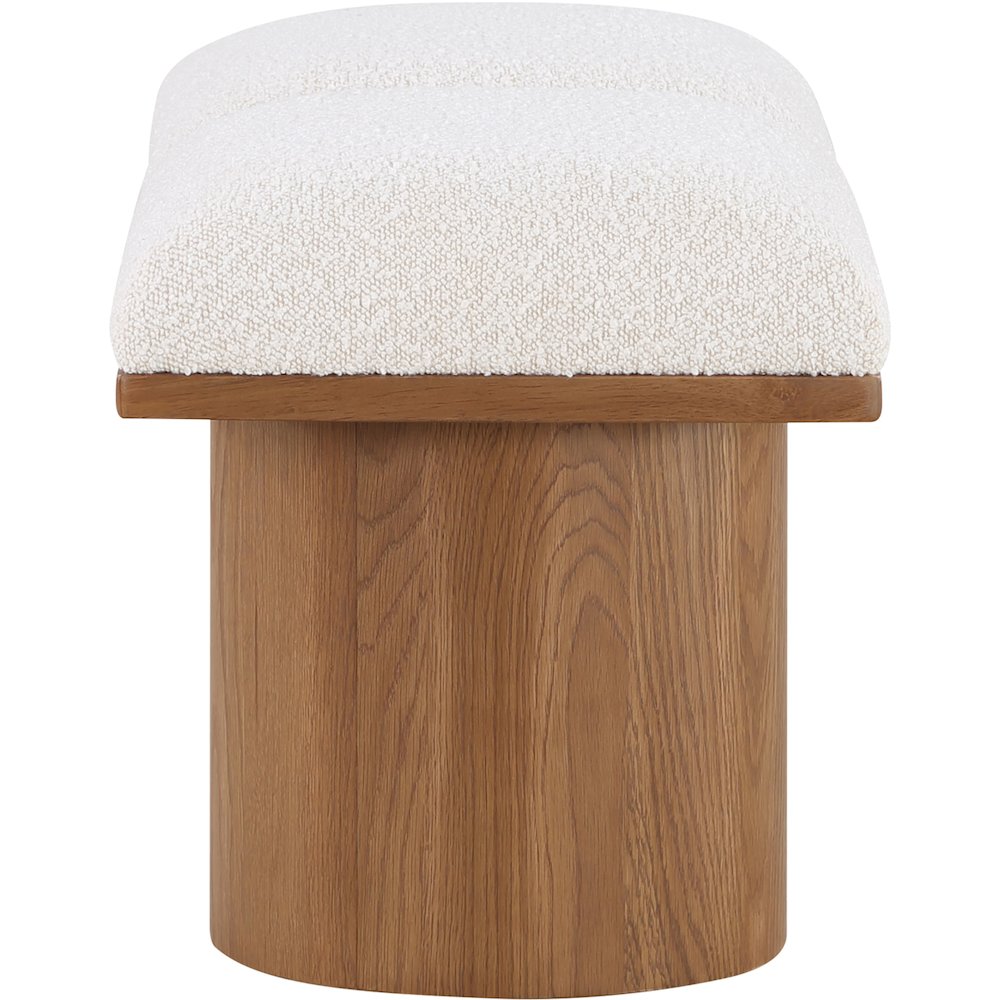 Pavilion Cream Boucle Fabric Bench