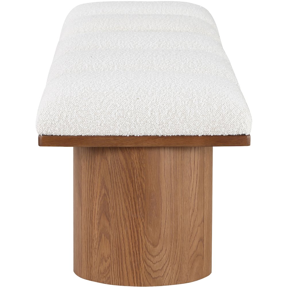 Pavilion Cream Boucle Fabric Bench