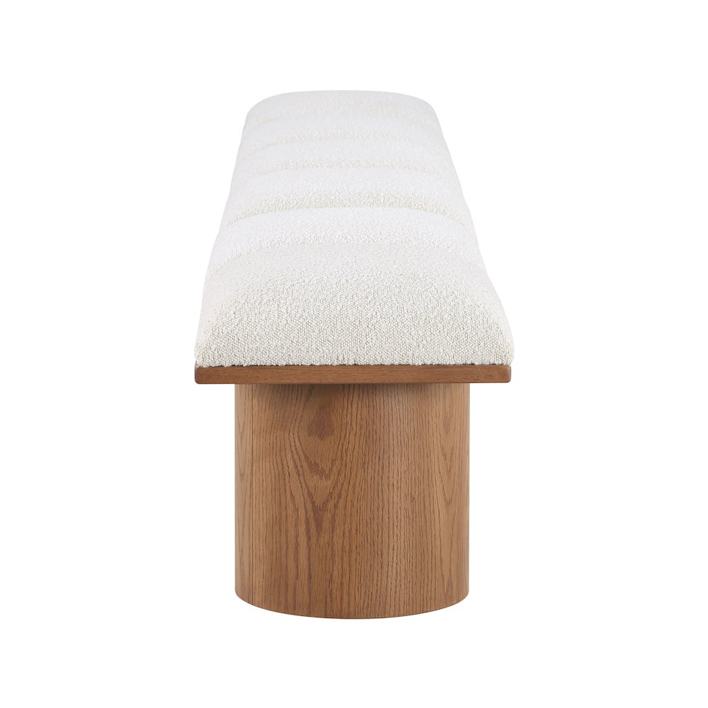 Pavilion Cream Boucle Fabric Bench