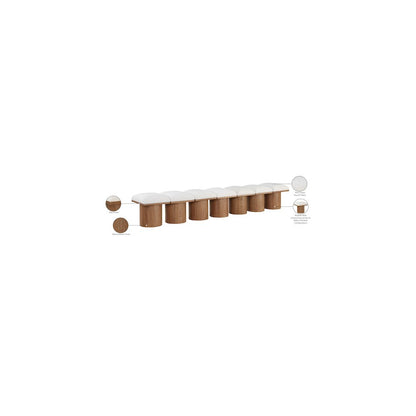 Pavilion Cream Boucle Fabric Bench